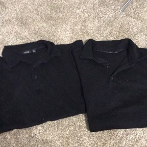 Two apt 9 black polos